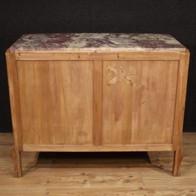 20th Century Birch Wood Dresser with Marble Top