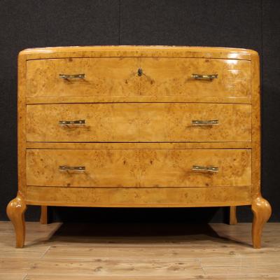 20th Century Birch Wood Dresser with Marble Top