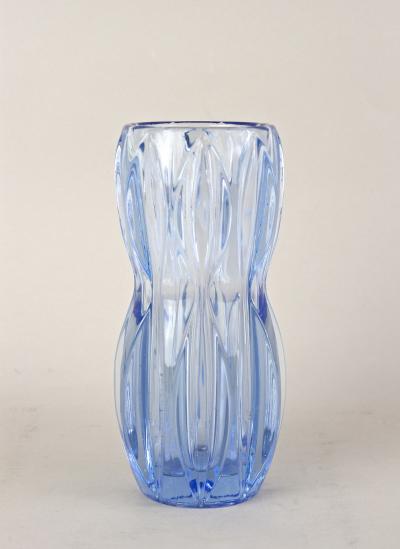 20th Century Blue Art Deco Glass Vase Austria ca 1920
