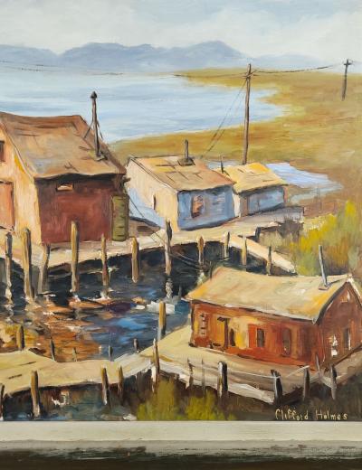 20th Century Californian Painting by Clifford Holmes Benicia 