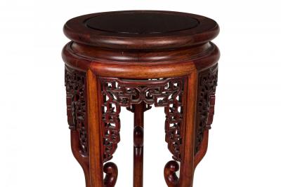 20th Century Chinese Carved Wooden Pedestal Table Stand