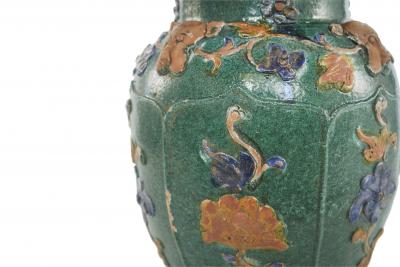20th Century Chinese Sancai Glazed Covered Jar