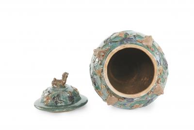 20th Century Chinese Sancai Glazed Covered Jar