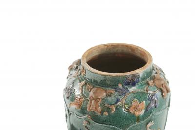 20th Century Chinese Sancai Glazed Covered Jar