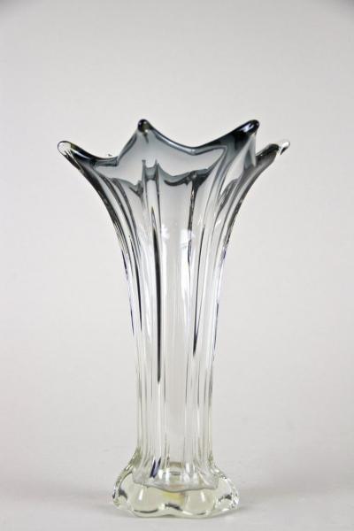 20th Century Clear Murano Glass Vase Vetro Artistico Veneziano Italy ca 1970