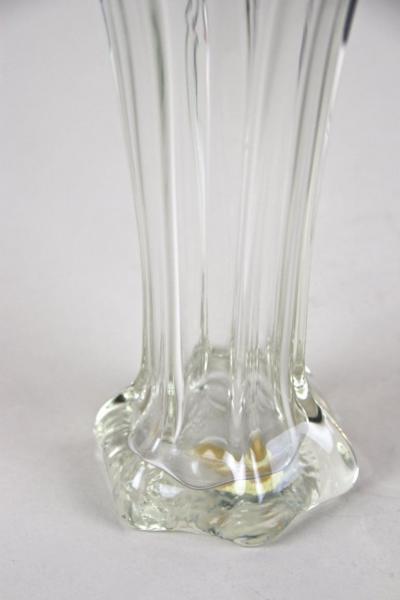 20th Century Clear Murano Glass Vase Vetro Artistico Veneziano Italy ca 1970