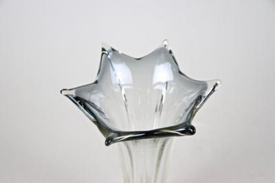 20th Century Clear Murano Glass Vase Vetro Artistico Veneziano Italy ca 1970