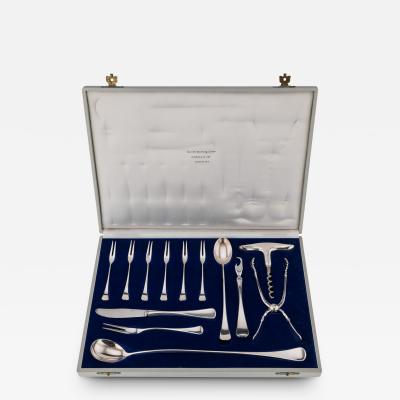20th Century Danish Solid Silver Bar Cutlery Set W S Sorensen c 1960