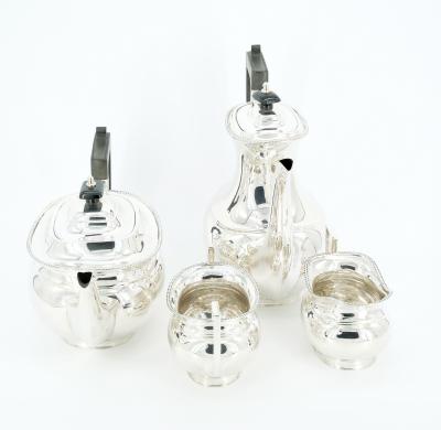 20th Century English Sterling Silver Four Piece Tea Coffee Service