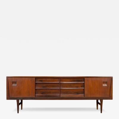 20th Century English Walnut Rosewood Sideboard c 1960