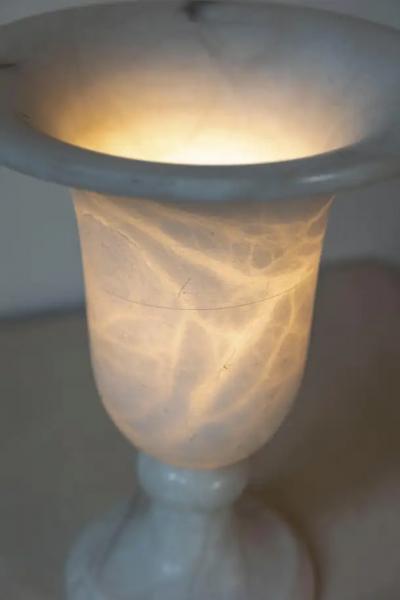 20th Century French Alabaster Lamp