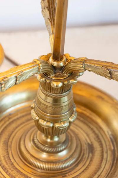 20th Century French Bouillotte Lamp with Black T le Shade