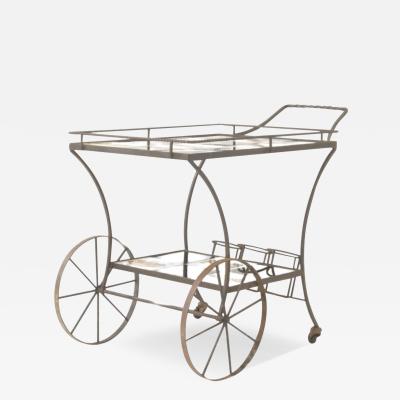 20th Century French Carriage Bar Cart on Wheels