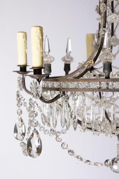 20th Century French Directoire Style Crystal Chandelier