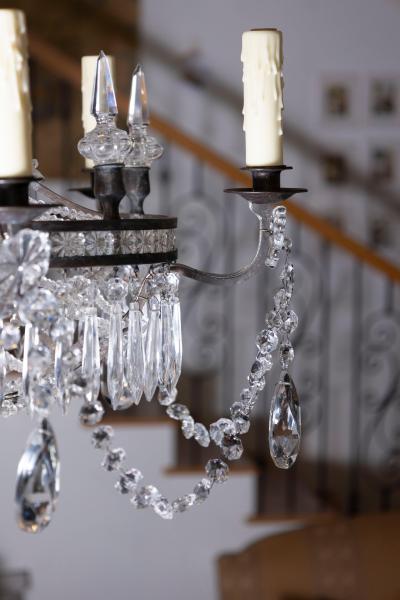 20th Century French Directoire Style Crystal Chandelier