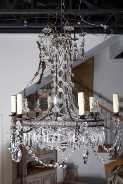 20th Century French Directoire Style Crystal Chandelier