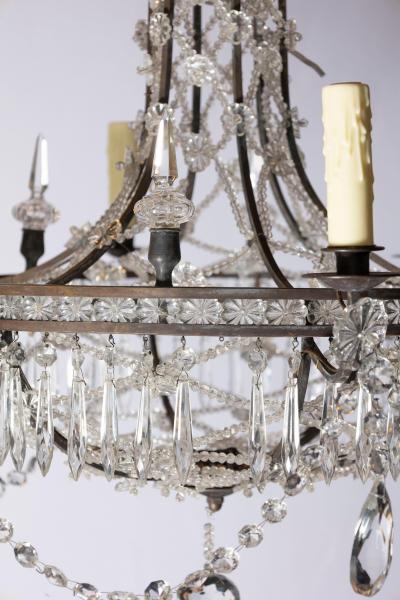 20th Century French Directoire Style Crystal Chandelier