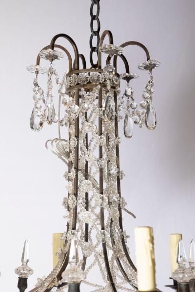 20th Century French Directoire Style Crystal Chandelier