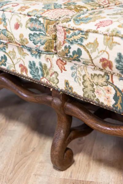 20th Century French Mutton Leg Walnut Sofa