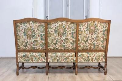 20th Century French Mutton Leg Walnut Sofa
