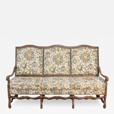 20th Century French Mutton Leg Walnut Sofa