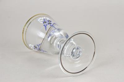 20th Century Glass Decanter Set With Enamel Paintings Austria ca 1980s