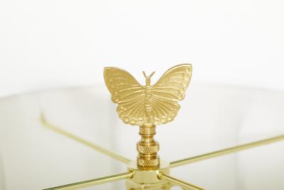 20th Century Hand Painted Porcelain Gilt Wood Base Lamps