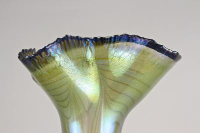 20th Century Iridescent Glass Vase by E Eisch Signed Germany 1982