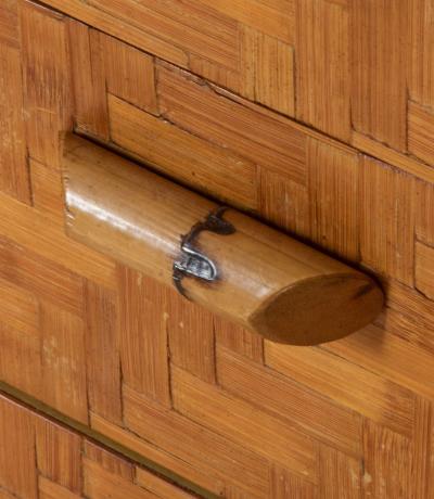 20th Century Italian Bamboo Side Cabinet