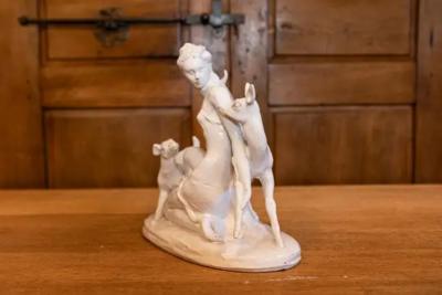 20th Century Italian Ceramic Sculpture of Diana