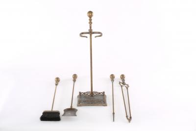 20th Century Italian Five Piece Fireplace Tool Set