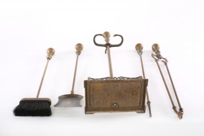 20th Century Italian Five Piece Fireplace Tool Set