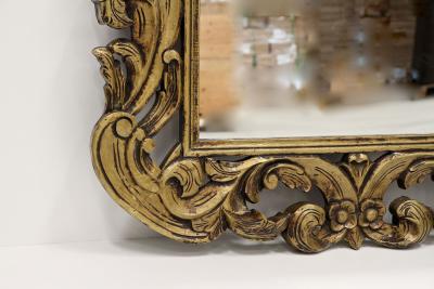 20th Century Italian Gilt Florentine Wall Mirror Italy circa 1950