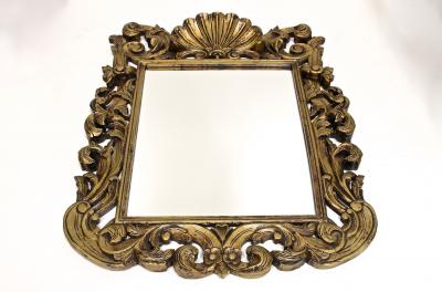 20th Century Italian Gilt Florentine Wall Mirror Italy circa 1950
