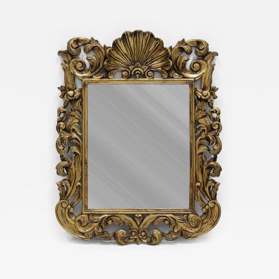 20th Century Italian Gilt Florentine Wall Mirror Italy circa 1950