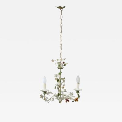 20th Century Italian Vintage Chandelier in Painted Iron