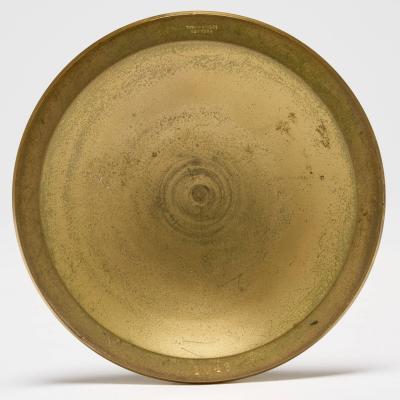 20th Century L C Tiffany Favrile Glass and Gilt Bronze Trumpet Vase No 1043