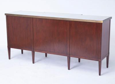 20th Century Mirrored Top Mahogany Wood Sideboard Credenza By Dessin Fournir