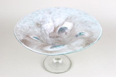 20th Century Modern Glass Centerpiece Glass Bowl signed Germany ca 1970