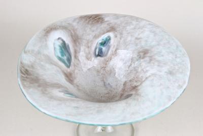 20th Century Modern Glass Centerpiece Glass Bowl signed Germany ca 1970