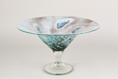 20th Century Modern Glass Centerpiece Glass Bowl signed Germany ca 1970