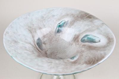 20th Century Modern Glass Centerpiece Glass Bowl signed Germany ca 1970
