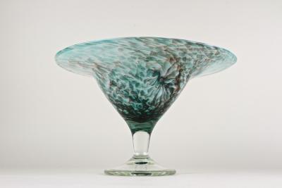 20th Century Modern Glass Centerpiece Glass Bowl signed Germany ca 1970