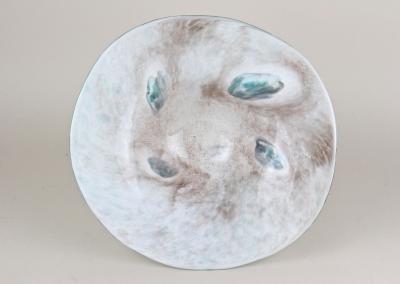 20th Century Modern Glass Centerpiece Glass Bowl signed Germany ca 1970