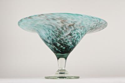 20th Century Modern Glass Centerpiece Glass Bowl signed Germany ca 1970