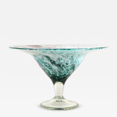 20th Century Modern Glass Centerpiece Glass Bowl signed Germany ca 1970