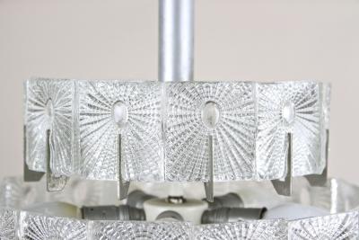 20th Century Modern Three Tier Glass Chandelier by Rupert Nikoll AT ca 1950
