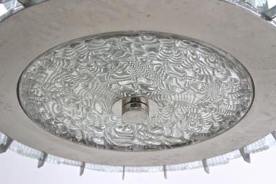 20th Century Modern Three Tier Glass Chandelier by Rupert Nikoll AT ca 1950