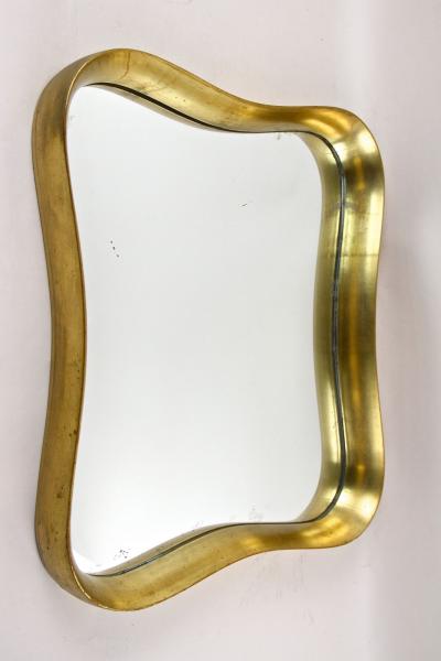 20th Century Modernist Gilt Wall Mirror Attributed to Max Welz Austria ca 1940s