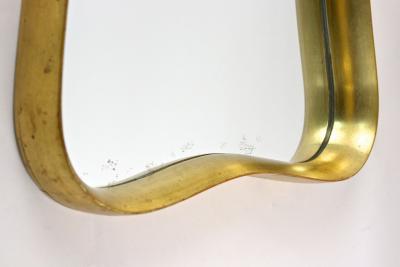 20th Century Modernist Gilt Wall Mirror Attributed to Max Welz Austria ca 1940s